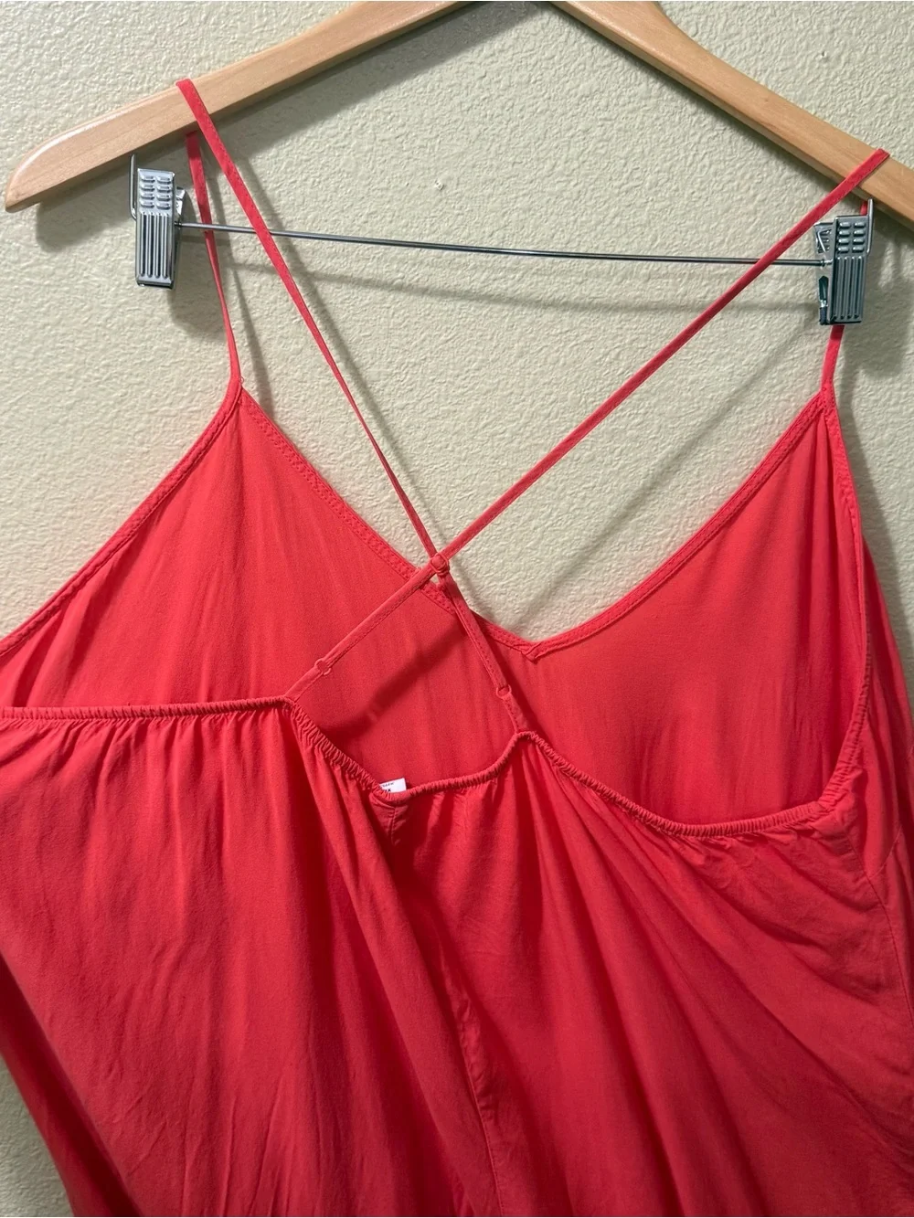 Women’s XXL Old Navy Coral Flowy Spaghetti Strap Long Shift Maxi Dress